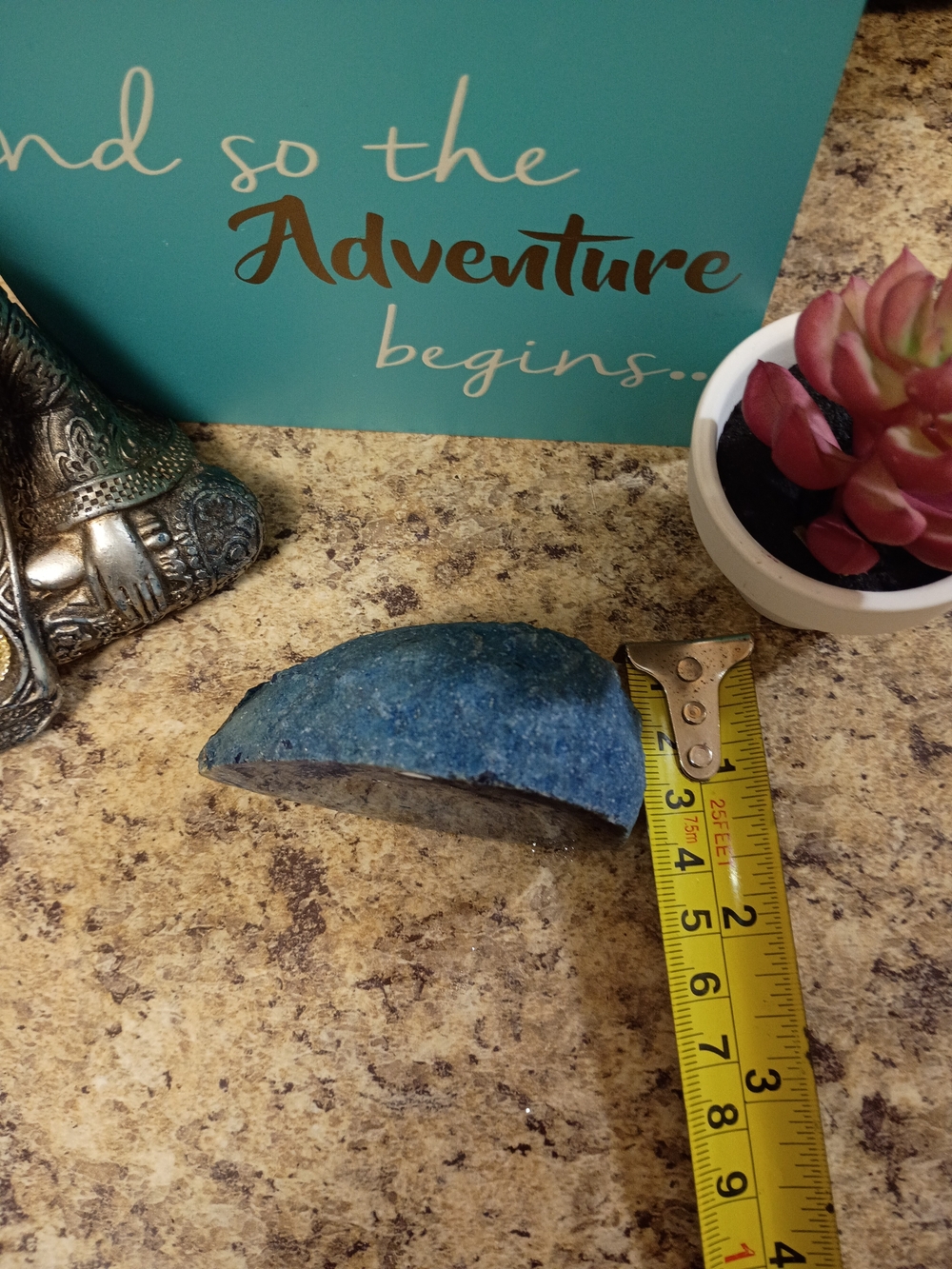 Blue Agate From Brazil Decorative Geode Slice - Home Accent - Picture 6 of 9